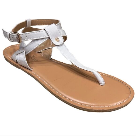 MONTEGO BAY CLUB LEATHER COLLECTION - SANDALS – WHITE STRAPPY – SIZE 9 - - Picture 1 of 5